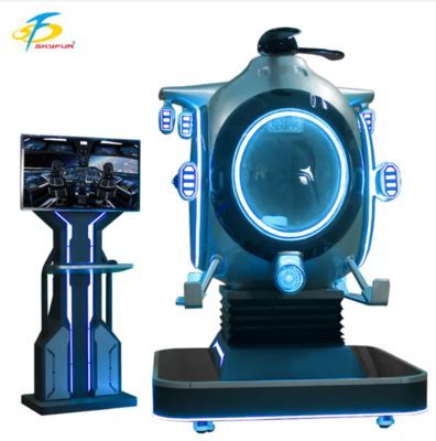 Настраиваемый 9D VR симулятор полета на вертолете | Fun Fighter от SKYFUN – 1 игрок, 55+ игр, джойстик Thrustmaster, гарнитура DPVR, для использования в торговых центрах и игровых залах