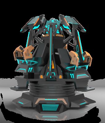 Забавный Звездный Башня 3-местный VR Симулятор кино. Эксклюзивный 9-DOF дизайн движения, 360° дисплей, множественные специальные эффекты, DPVR очки и 3-игроков захватывающей поездки