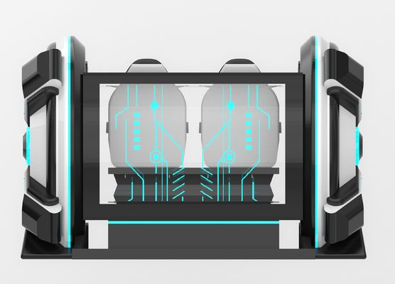 Забавный 2-местный VR-симулятор кинотеатра. ∙ Кранк-движение, дизайн из стекловолокна, двойной кресло для родителей-детей или пар, 56 игр, DPVR E3-S и 44-дюймовый сенсорный монитор ∙ SKYFUN производитель