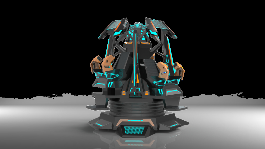 Забавный Звездный Башня 3-местный VR Симулятор кино. Эксклюзивный 9-DOF дизайн движения, 360° дисплей, множественные специальные эффекты, DPVR очки и 3-игроков захватывающей поездки