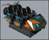 Развлекательный аттракцион Fun Chariot 6 Seat VR Cinema Simulator | Многопользовательский аттракцион 9D с динамическими платформами и кривошипной структурой, двухцветной светодиодной подсветкой, более 20 эксклюзивных игр и очками DPVR – Производитель SKYFUN